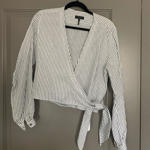 Rag & Bone Prescot striped tie blouse size S - Picture 2 of 3